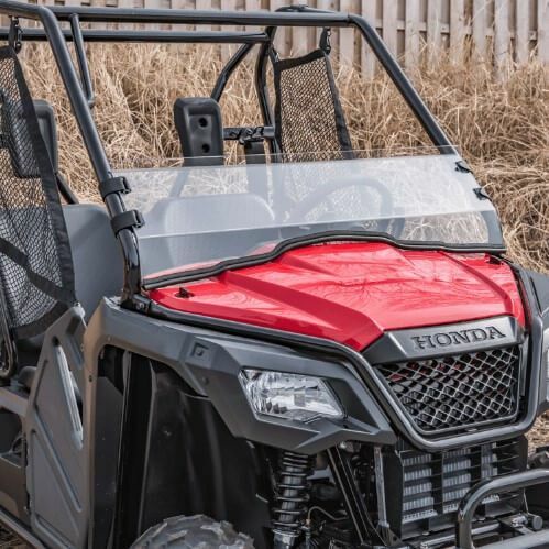 Honda Pioneer 500, 520 Clear Half  Front Windshield - 1/4 THICK Polycarbonate!