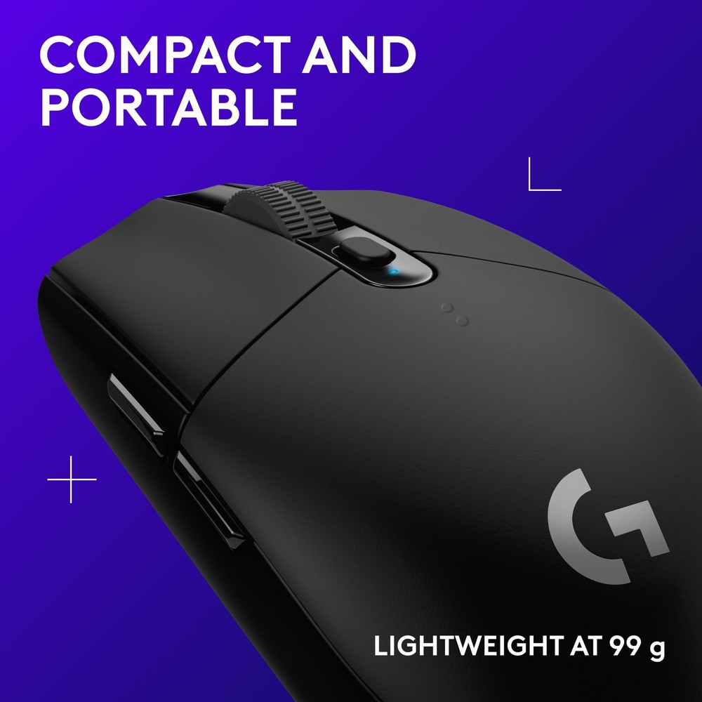 Logitech G305 LIGHTSPEED Wireless Gaming Mouse, HERO 12K Sensor, 12,000 DPI