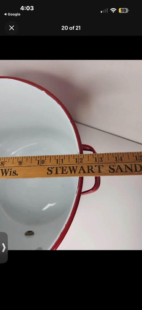 Vintage Red Enamel Beverage Dispenser