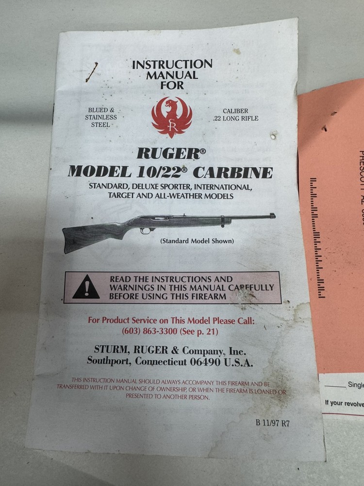 ruger 10/22 instruction manual