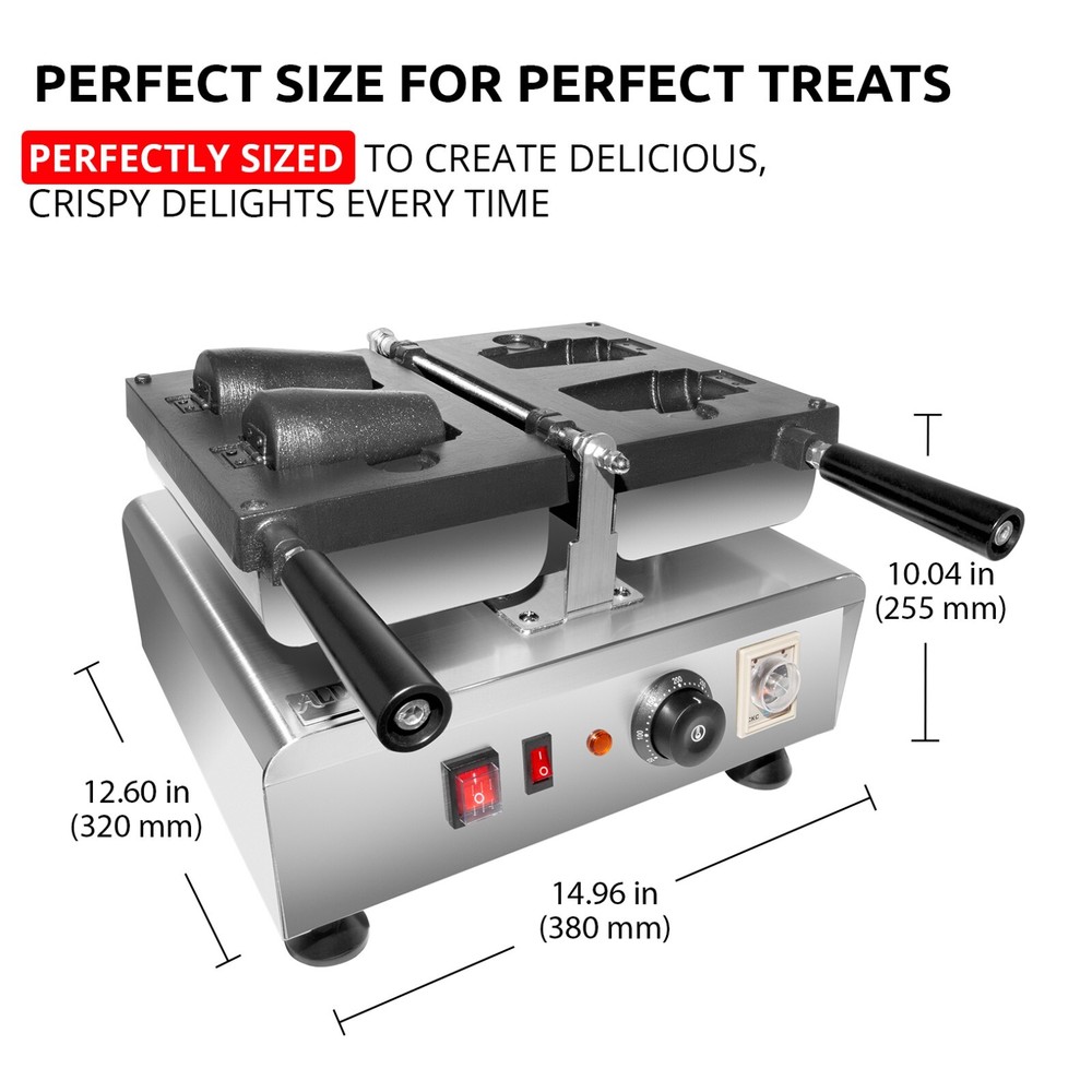 ALDKitchen Waffle Coffee Cup Maker | 2 Pcs | 3-Layer Japanese Nonstick Coating