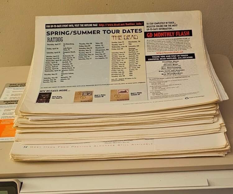 24 Grateful Dead Almanacs - Sold Only As A Set  ~