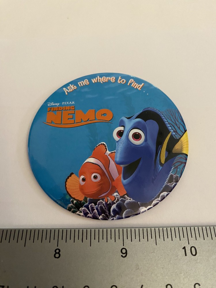 Ask Me Where To Find Finding Nemo Pin Back Button P70