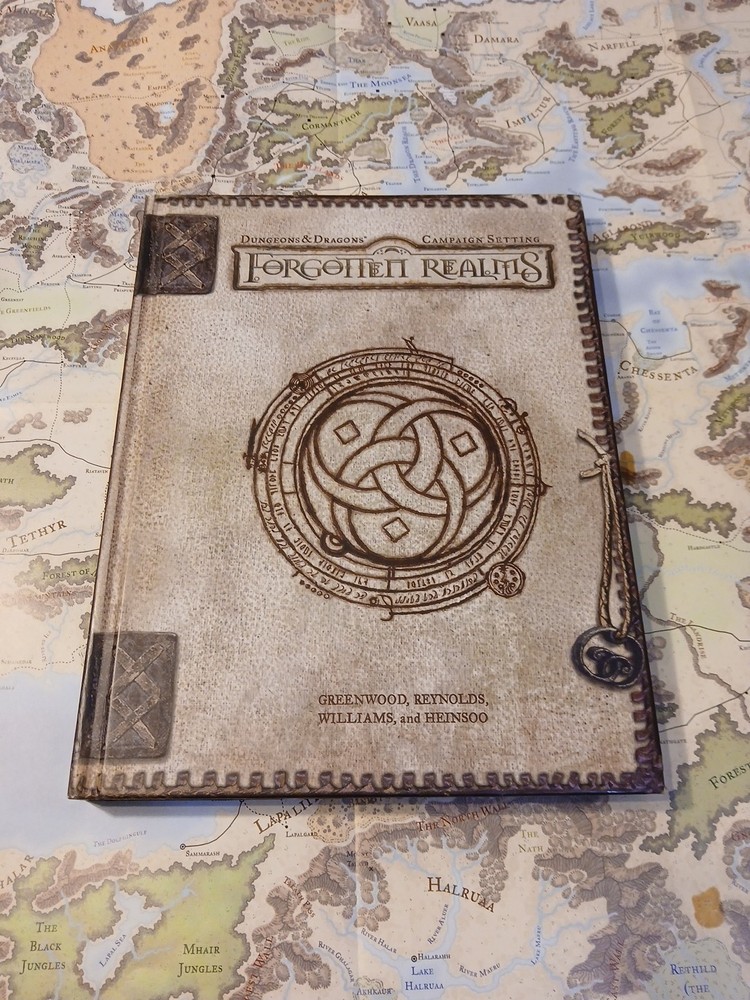 Dungeons & Dragons Forgotten Realms Campaign Setting Misbound VG Condition w/Map