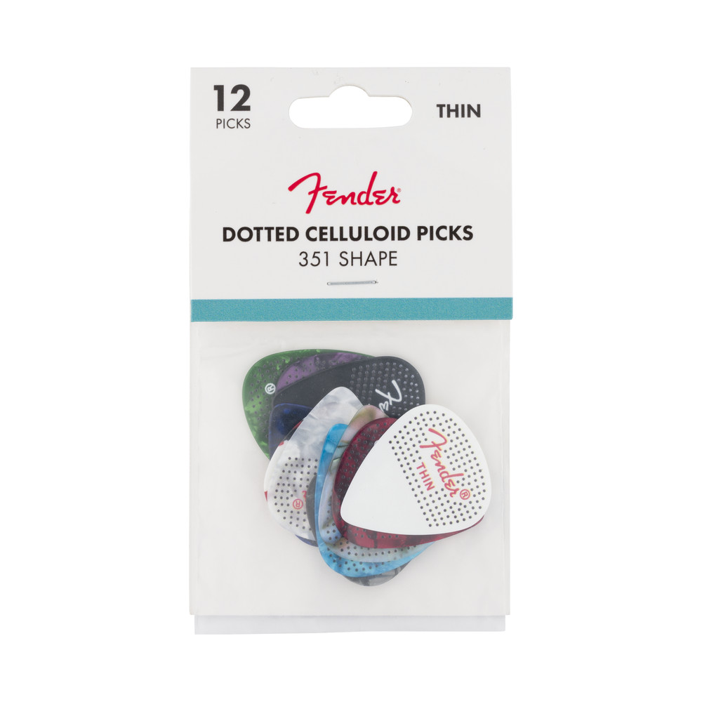 NEW Fender 351 Dotted Celluloid Picks - Medium - Pack of 12