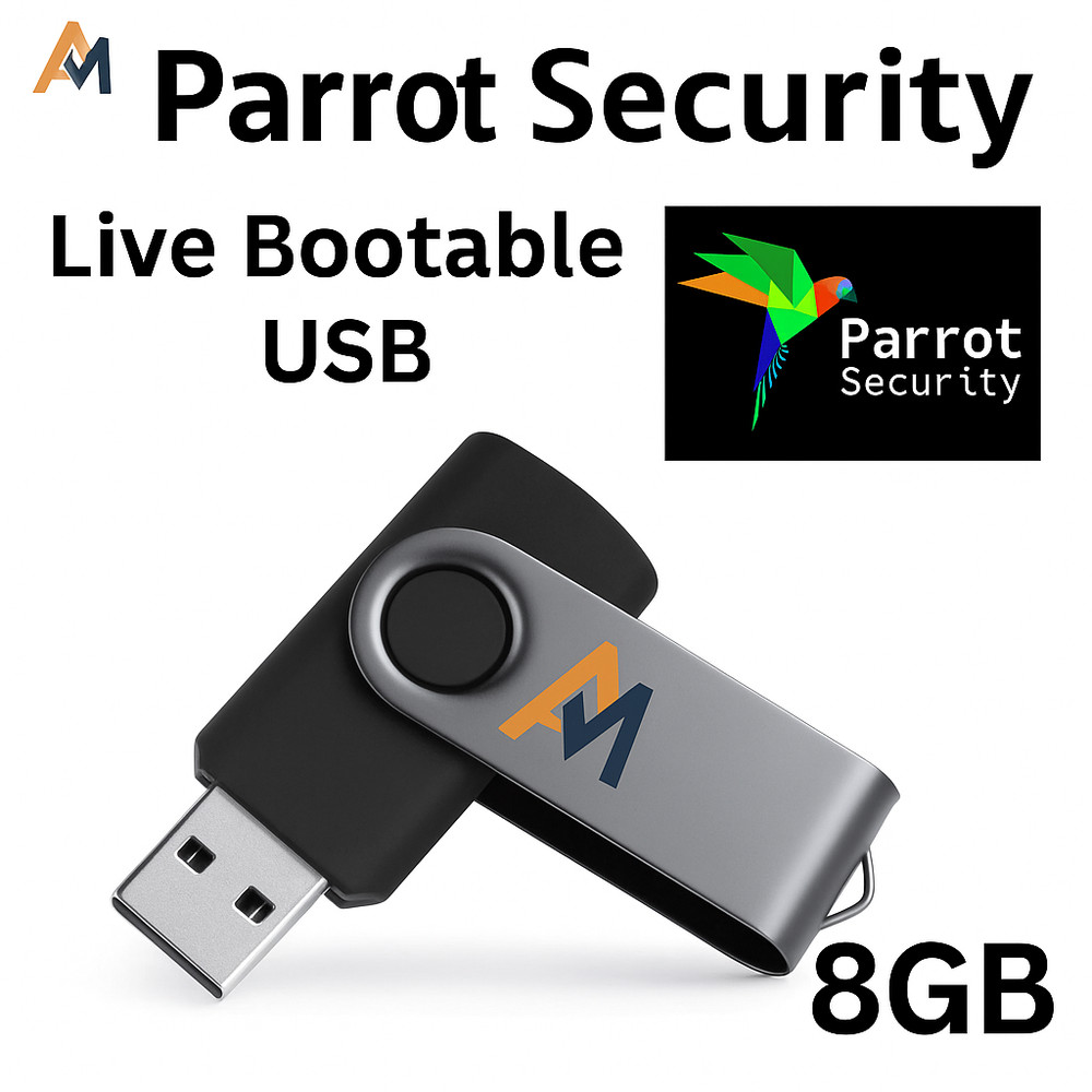 Parrot OS Security 64-bit Live USB 8GB — Bootable | Pentesting & Privacy