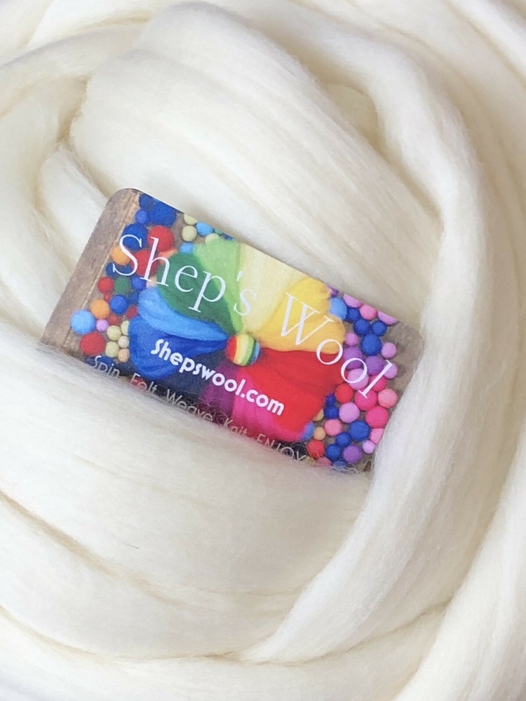 Wool Roving, 8 lbs wool roving bulk, White wool roving, spin wool, felting wool