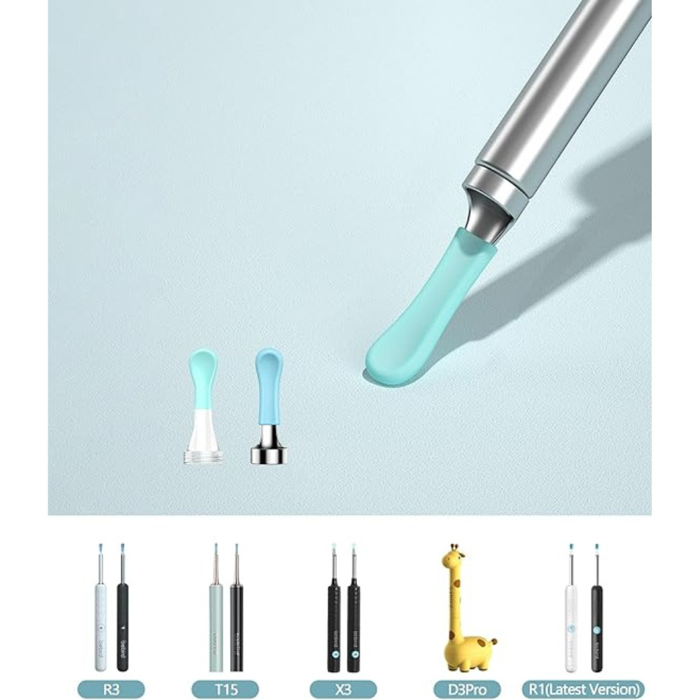 Bebird Ear Cleaner Replacement Tips, 8 Pieces Waterproof Silicone Spoon.