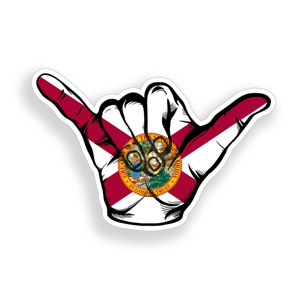 Florida Hang Loose Sticker Decal