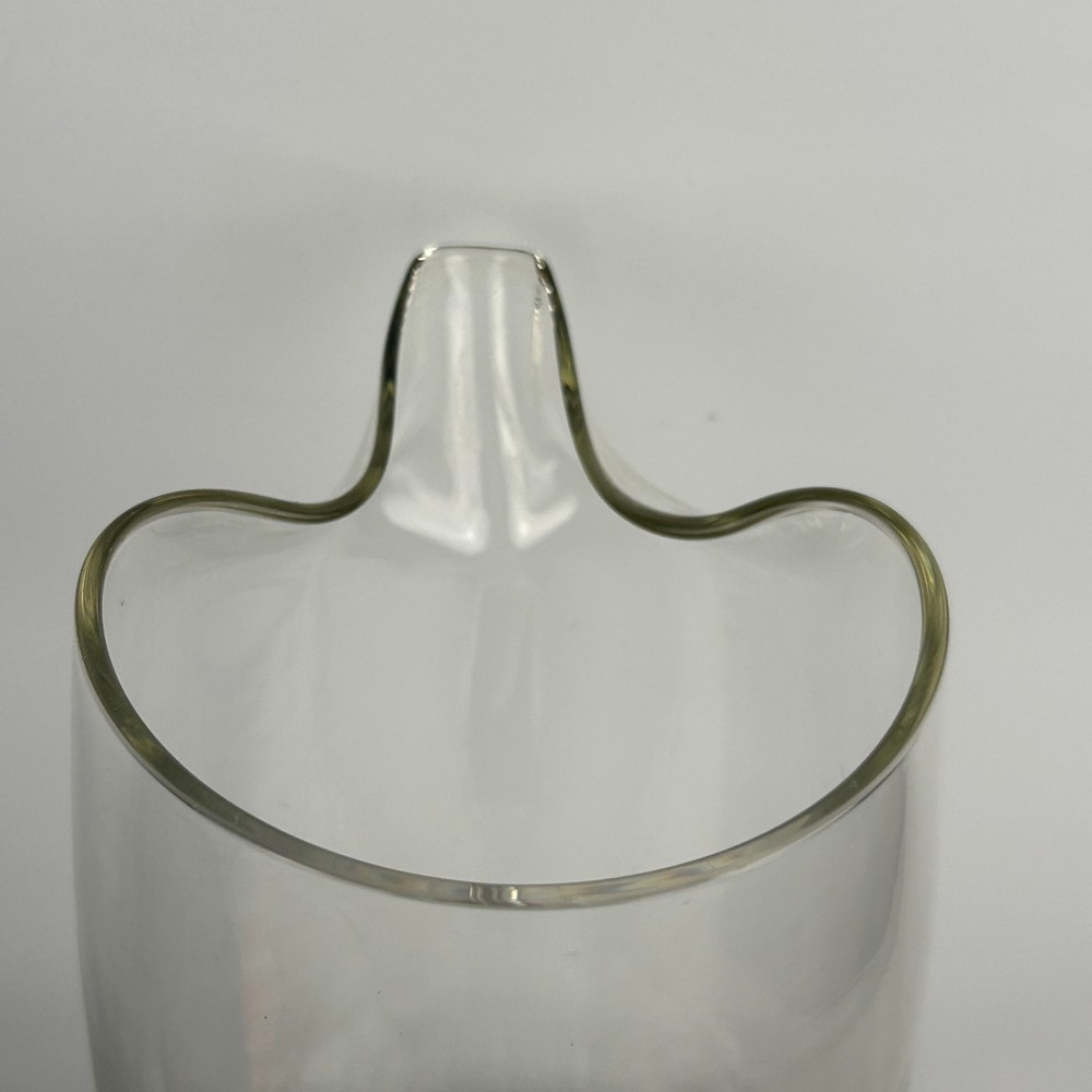 Silver Smith Studio Glass and Silverplated Cocktail Pitcher