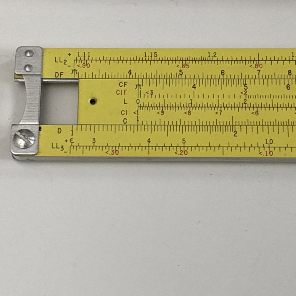 Pickett Slide Rule Model N600-ES with Leather Case 6 Inch