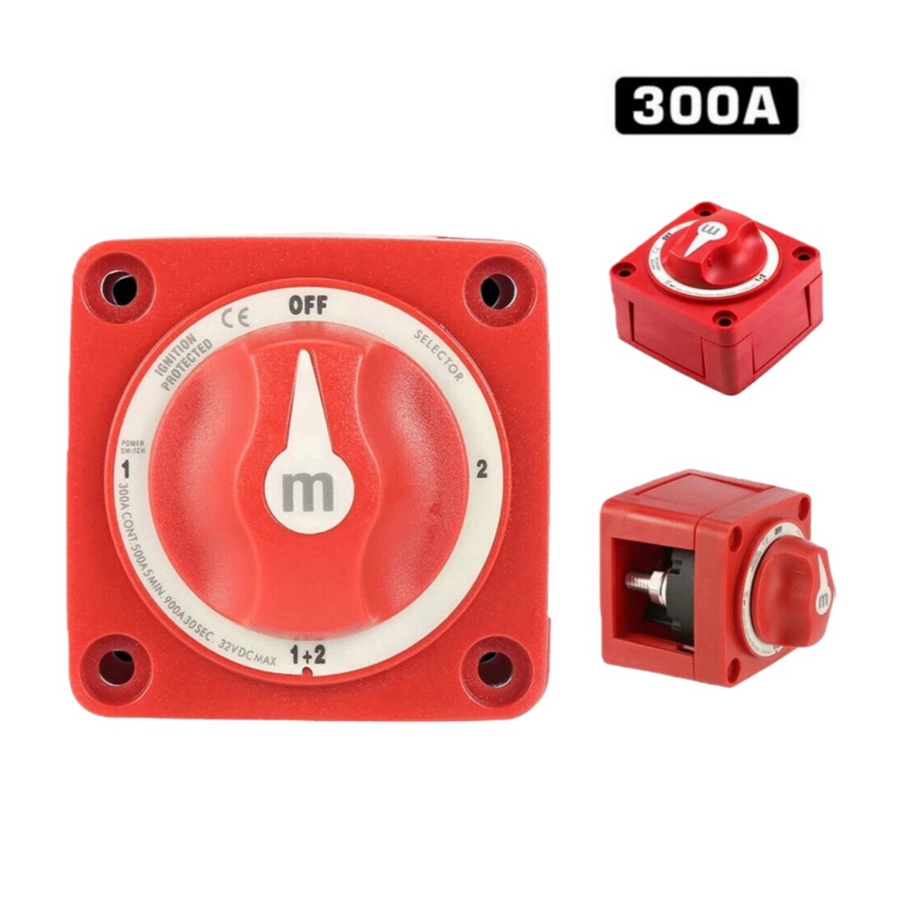300A 4 Position Battery Selector Switch for Marine and RV System Applications