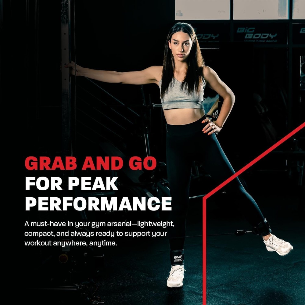 Comfortable Glute Kickback Ankle Straps – Strong and Portable 220 lbs Support