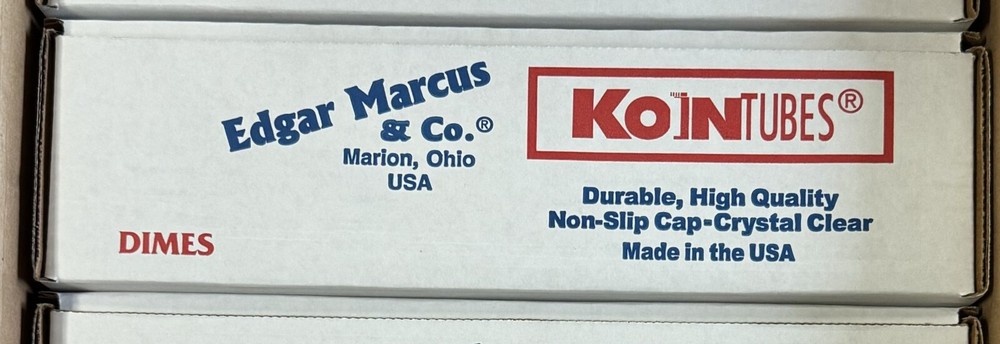 1 EMPTY Koin Dime Coin Tube Box with inserts - NEW