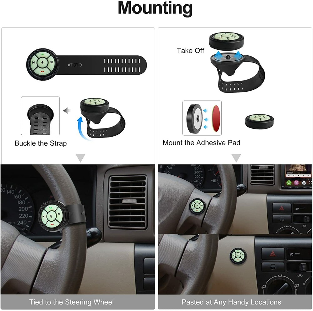 ATOTO NEW Wireless Remote Controller w/ Luminous Button for Universal Car Stereo