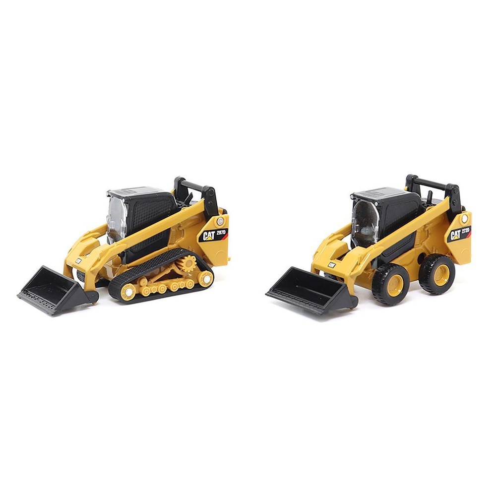 Diecast Masters 1/64 Caterpillar 272D2 Skid Steer 297D2 Track Loader Set 84647