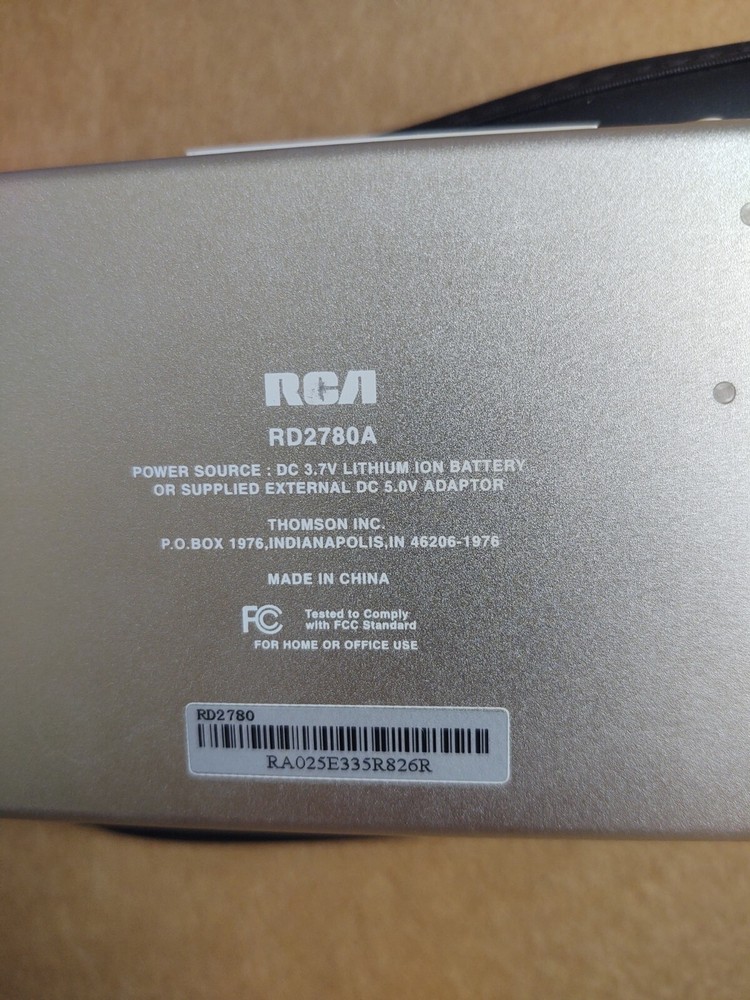 RCA Lyra Audio Video Jukebox LCD Screen RD2780 MP3