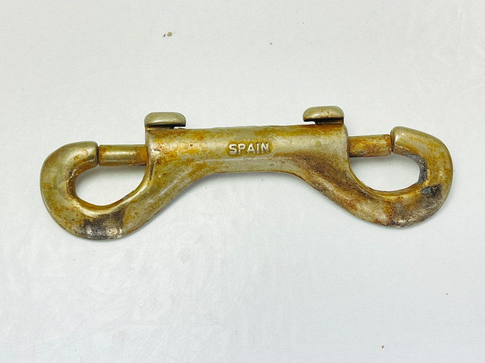 Vintage Spain Double Snap Hook Quick Release 3.5" Diver Clip Flagpole Rigging L2