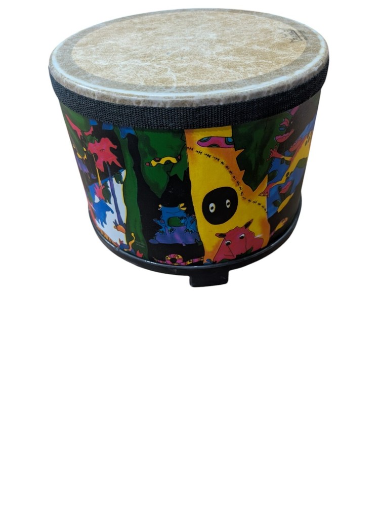 REMO Kids Percussion Rainforest Jungle Theme 10" Floor Tom Drum Great Condition