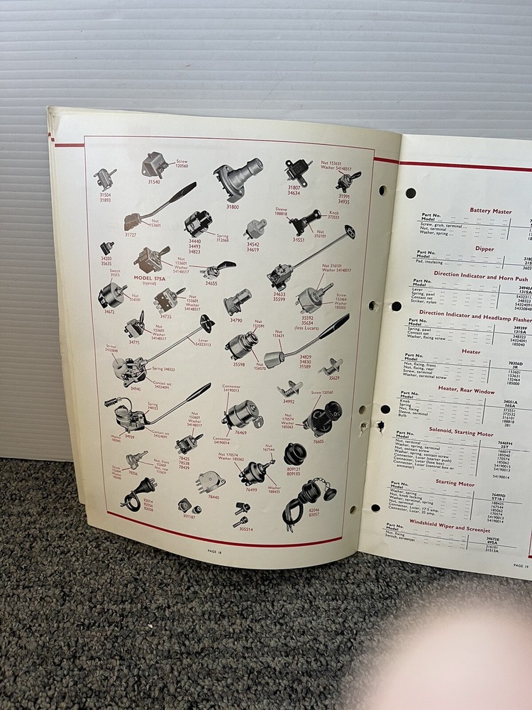 LUCAS EQUIPMENT CATALOGUE ROVER 1967