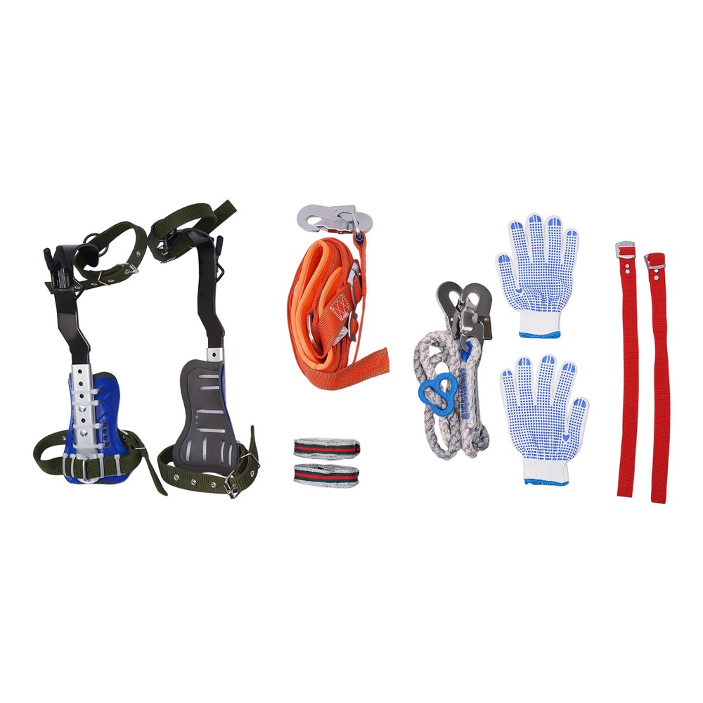 Climbing Spike Adjustable Tree Climbing Gear with Extra Multi-Functional Straps