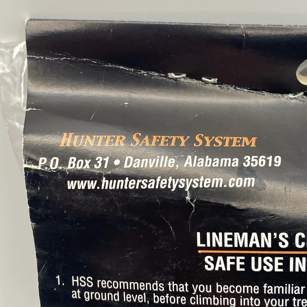 Hunter Safety System Lineman's Climbing Belt for Fall Restraint Hands Free Acces