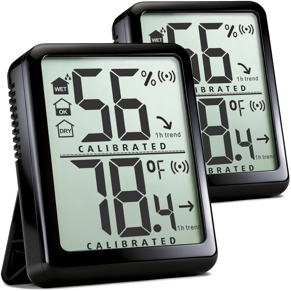 2 Pack Mini Digital Hygrometer Thermometer Indoor Temp Humidity
