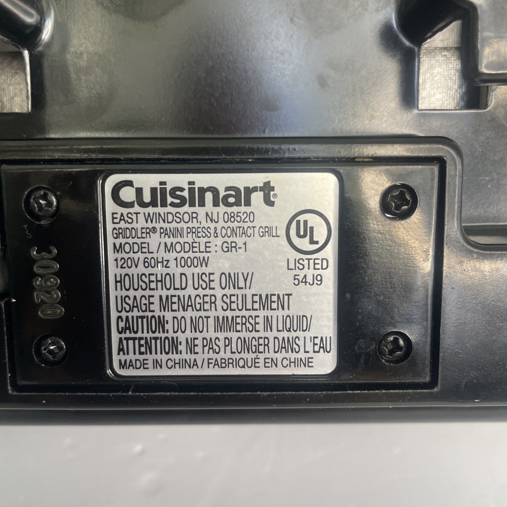 Cuisinart Griddler Panini & Sandwich Press GR-1 | Stainless | Tested | Free Ship