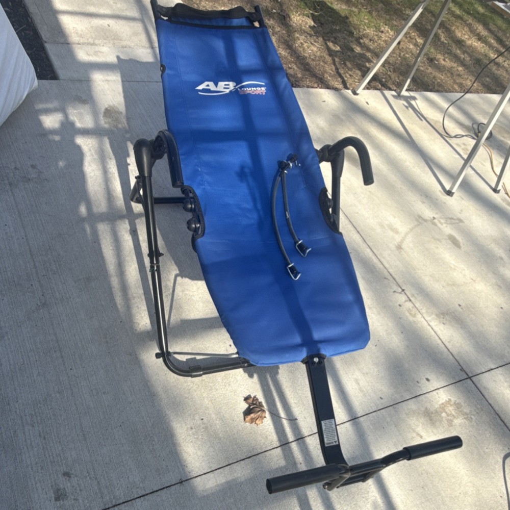 AB Lounge Sport Foldable Arm Support Abdominal Exerciser Blue