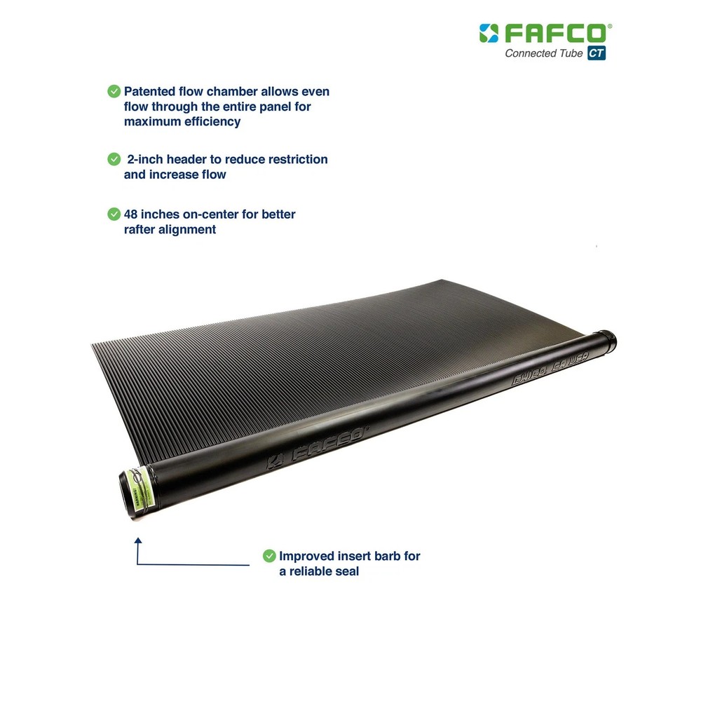 FAFCO Connected Tube GENUINE 2ft x 10ft SunSaver Solar Pool Heating Panel