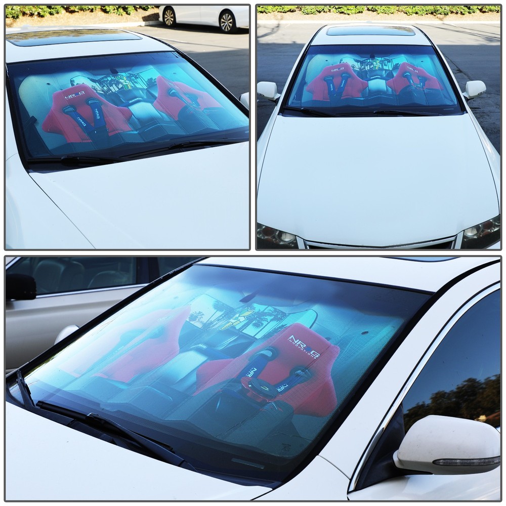 NRG Performance 52"W X28"H 5mm UV Coated Cut Mount Sun Shade Shield Protector