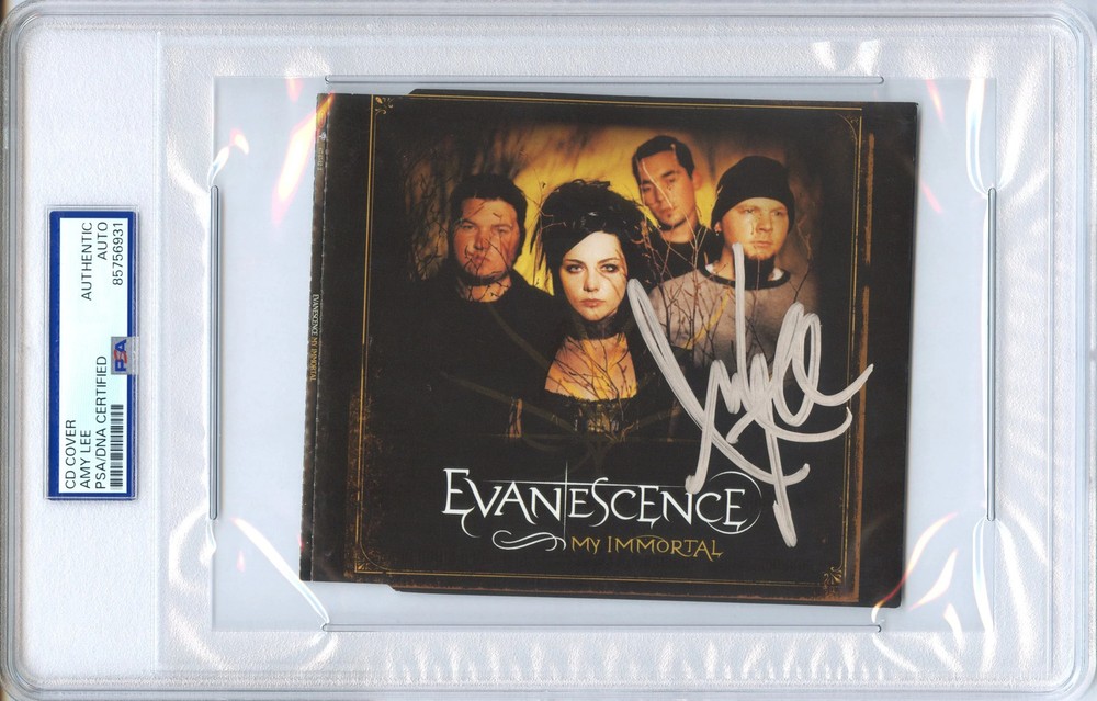 Amy Lee Signed Autographed CD Cover “My Immortal” Evanescence PSA/DNA Authentic