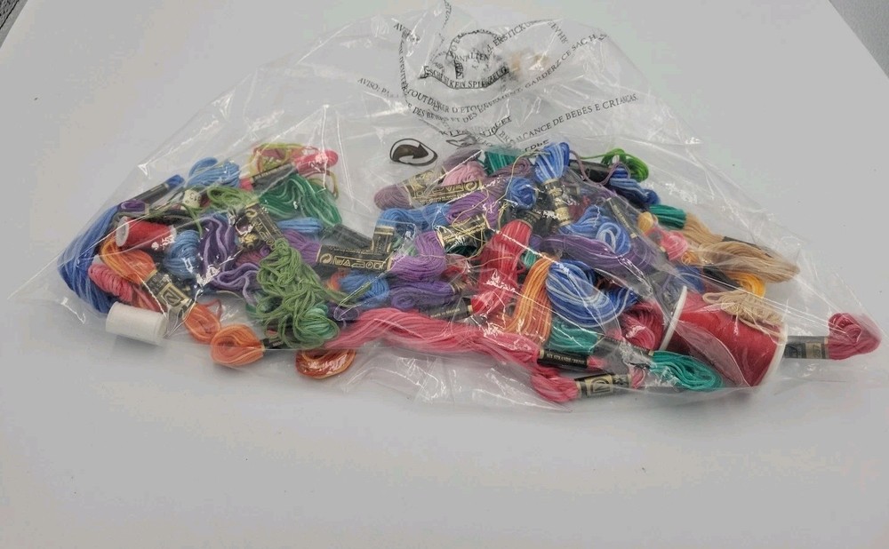Lot Of Thirty Plus Embroidery Threads Multicolor
