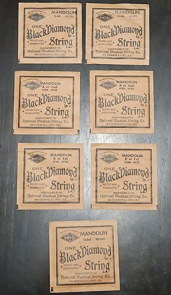Vintage NOS - Black Diamond Mandolin Strings Lot