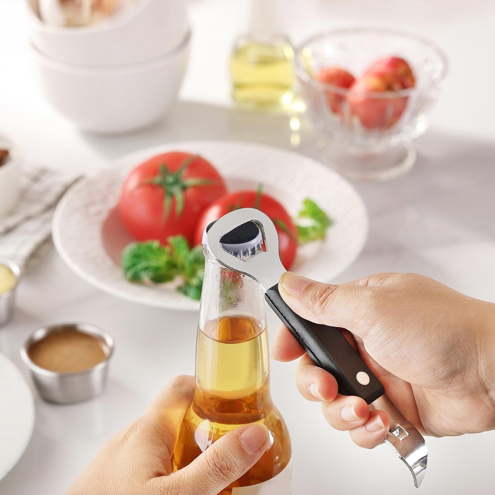 2 Pack Manual Handheld Bottle and Can Openers with Nonslip Handle for Beverages.