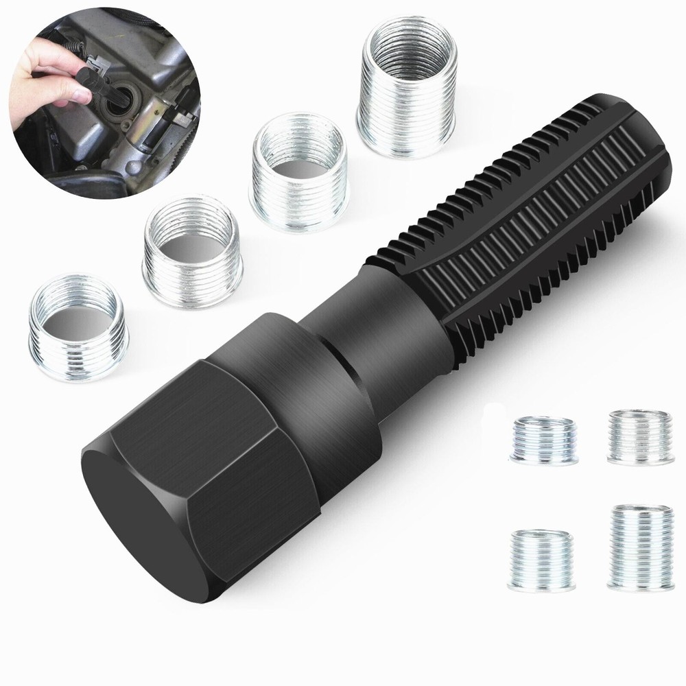 14mm Spark Plug Rethread Thread Repair Tool Reamer Tap Inserts Kit M14 x1.25