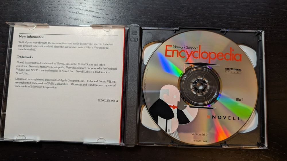 Novell Network Support Encyclopedia 2 CD's