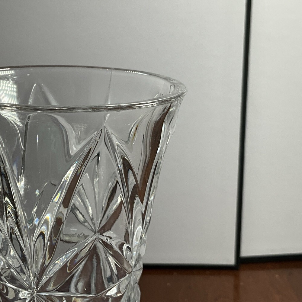 7” Cut Glass Bud Vase 3” Opening