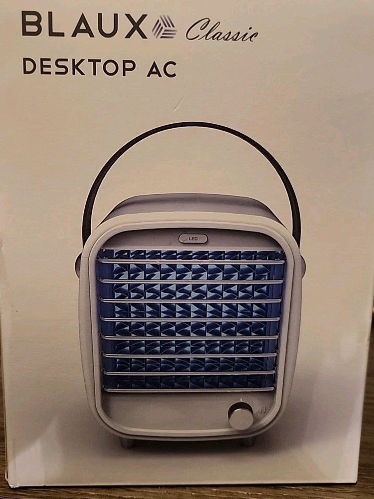 Blaux Classic Desktop AC with Fan Adjustment Dial & Mood Light Opened Box