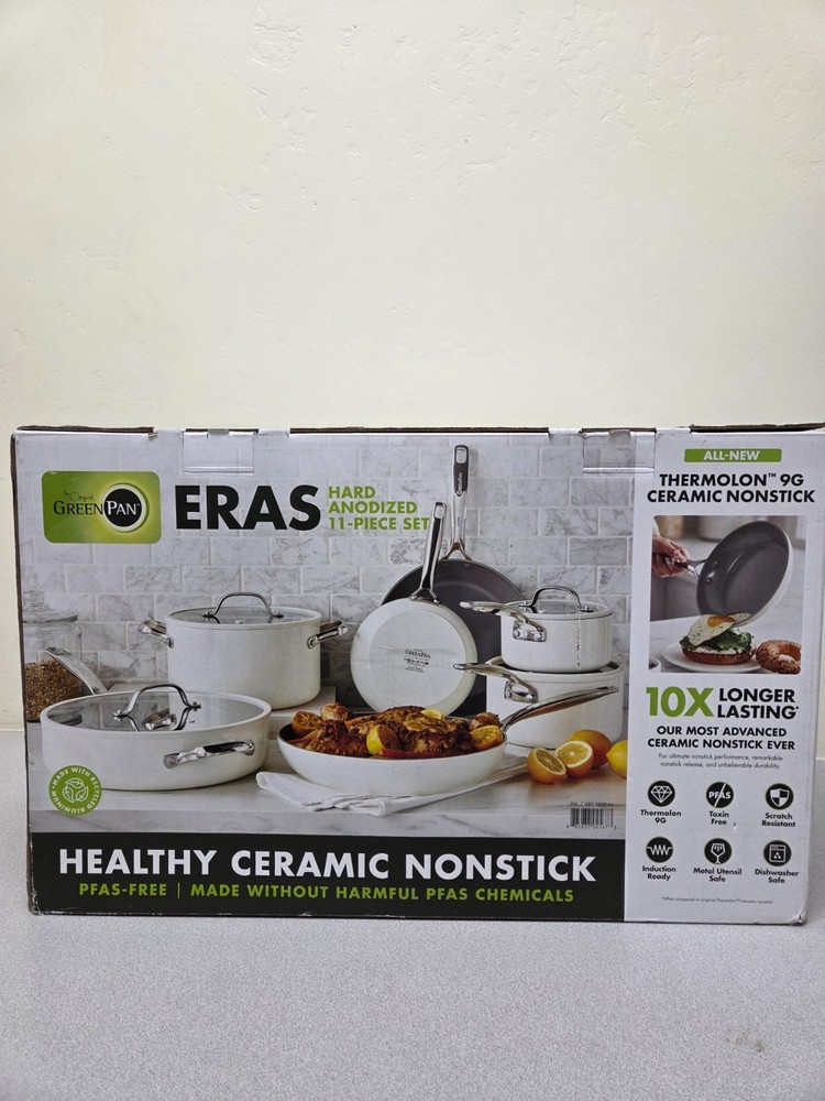 Greenpan cookware set 11pc ERAS,