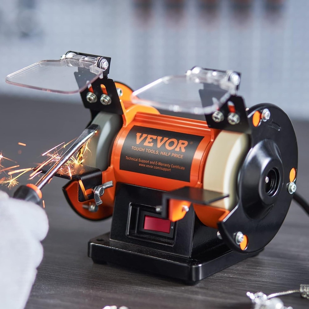 Professional-Grade Bench Buffer Grinder with Durable Motor & Safety Features