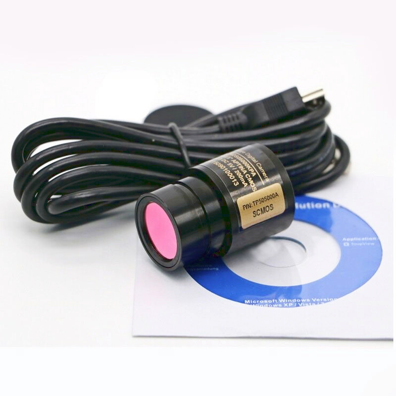 5MP USB Video CCD Camera Stereo Microscope Image Capture Electronic Eyepiece