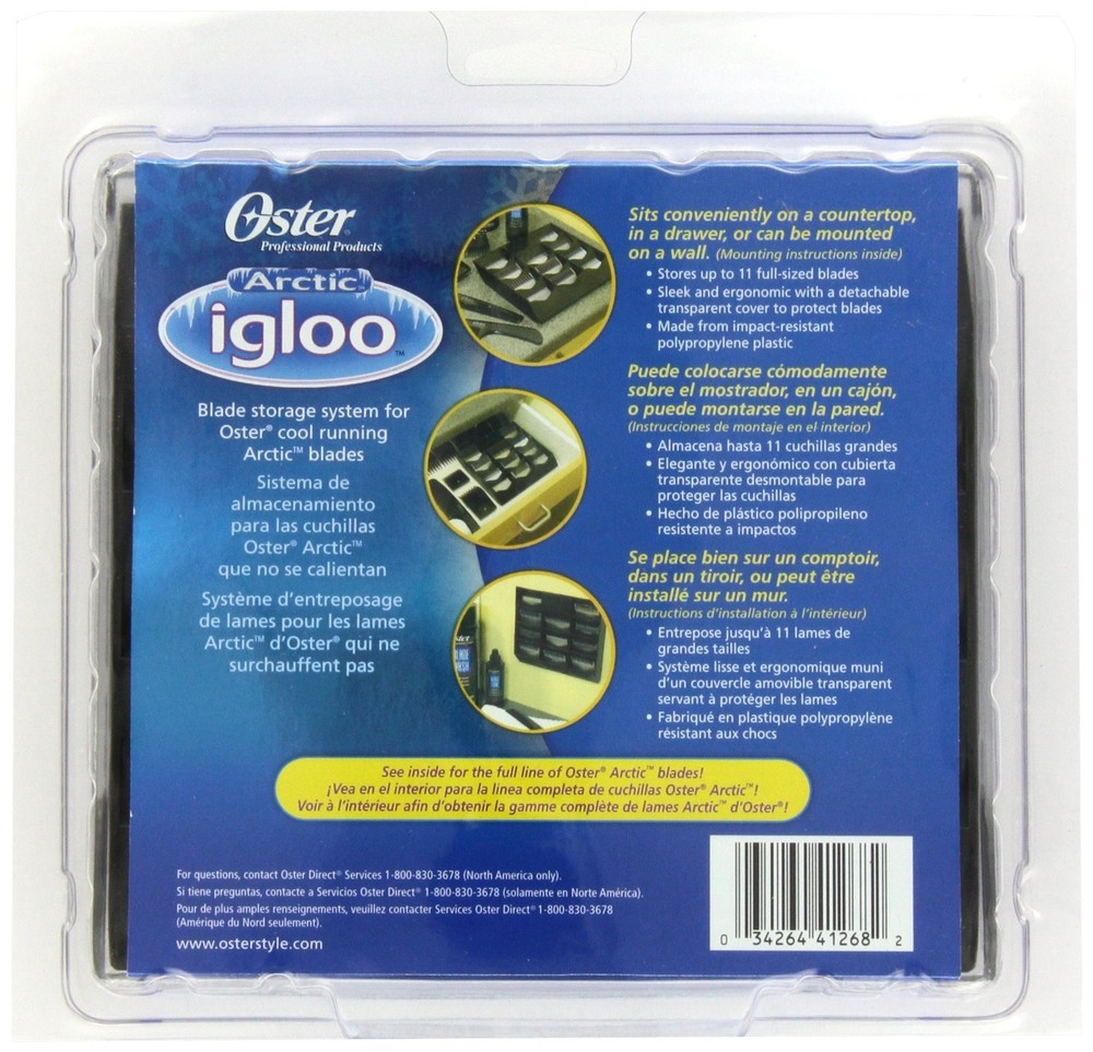 Oster Professional Arctic Igloo Clipper 11 Blade Storage Case #76004-11 NEW