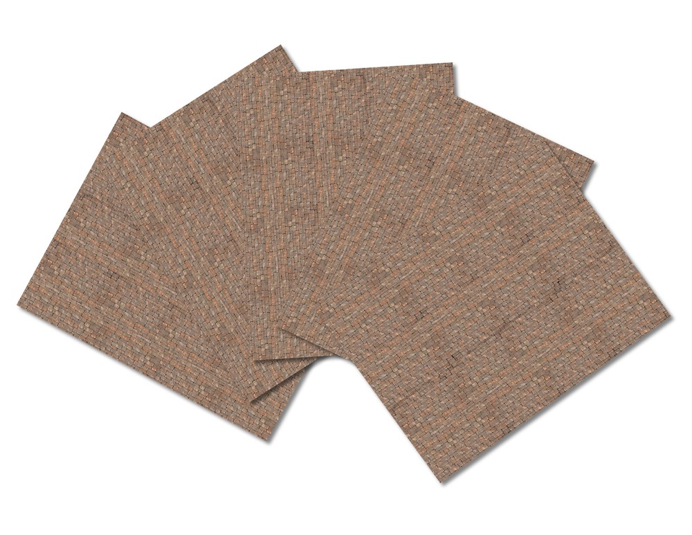 O Scale Rockwall Model Train Scenery Sheets –5 Seamless 8.5x11 Tan