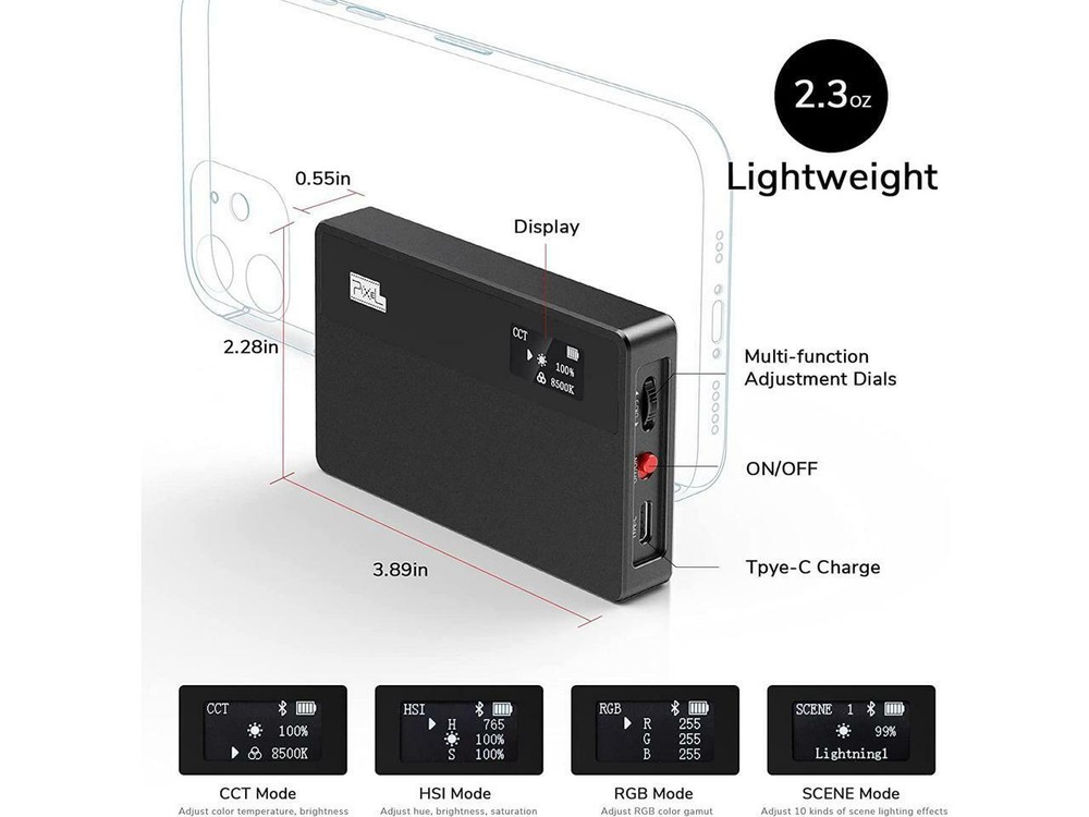 Pixel G6 RGB  Camera Light and live streaming etc...