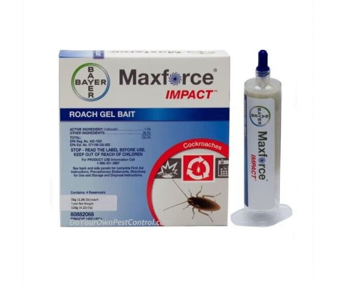 FOUR 30g TUBES - - Maxforce Impact Roach Bait - EXTERMINATOR GRADE!!