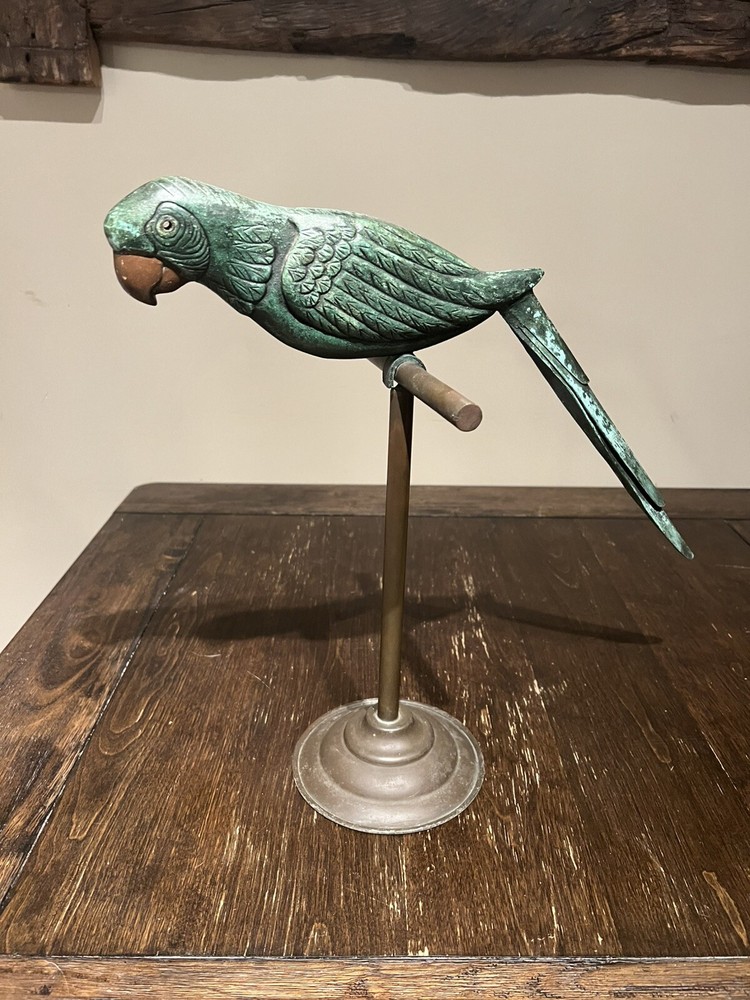 Bronze Parrot on rotating stand