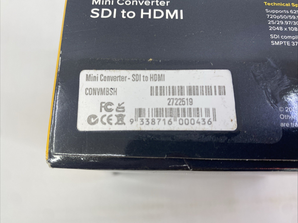 Blackmagic Design Mini Converter SDI to HDMI WITH Embedded Audio