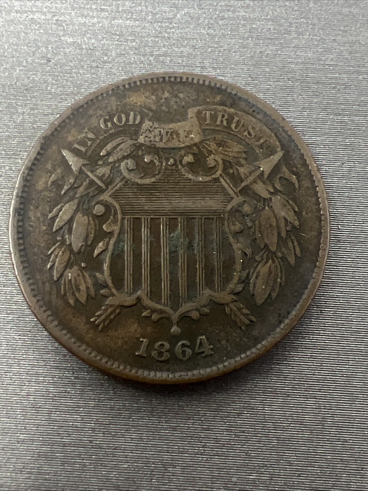 1864 Two Cent Piece 2C #1034