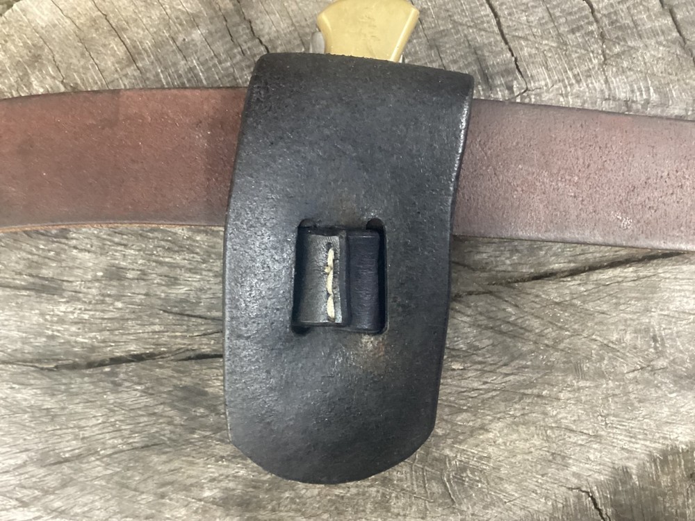 Leather Folding Knife Belt Loop Sheath Buck 110 Size (Sheath Only)